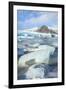 Frozen Icebergs in the Frozen Waters of Fjallsarlon Glacier Lagoon, South East Iceland, Iceland-Neale Clark-Framed Photographic Print