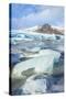 Frozen Icebergs in the Frozen Waters of Fjallsarlon Glacier Lagoon, South East Iceland, Iceland-Neale Clark-Stretched Canvas