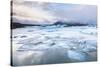 Frozen Icebergs in the Frozen Waters of Fjallsarlon Glacier Lagoon, South East Iceland, Iceland-Neale Clark-Stretched Canvas