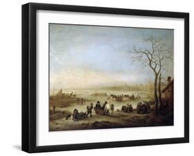 Frozen Lake, 1648-Isaac Van Ostade-Framed Giclee Print