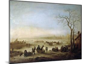 Frozen Lake, 1648-Isaac Van Ostade-Mounted Giclee Print