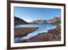 Frozen lake, Claree valley, cerces, French alps, France.-ClickAlps-Framed Photographic Print