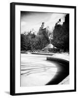 Frozen Lake in Central Park Snow-Philippe Hugonnard-Framed Photographic Print