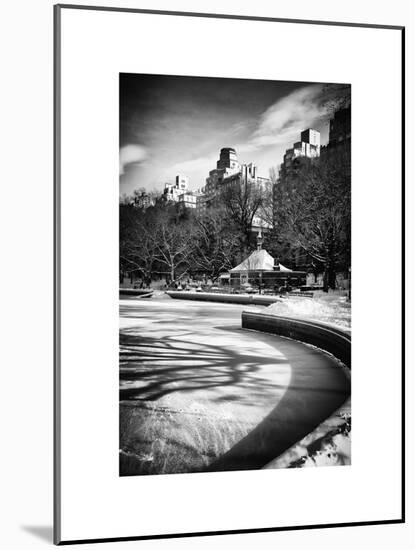 Frozen Lake in Central Park Snow-Philippe Hugonnard-Mounted Art Print