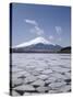 Frozen Lake, Lake Yamanaka, Mount Fuji, Honshu, Japan-null-Stretched Canvas