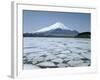 Frozen Lake, Lake Yamanaka, Mount Fuji, Honshu, Japan-null-Framed Photographic Print