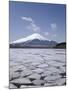 Frozen Lake, Lake Yamanaka, Mount Fuji, Honshu, Japan-null-Mounted Photographic Print