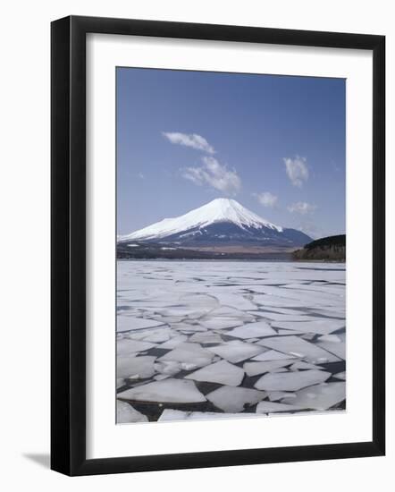 Frozen Lake, Lake Yamanaka, Mount Fuji, Honshu, Japan-null-Framed Photographic Print