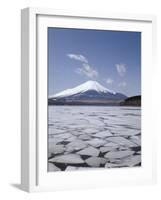 Frozen Lake, Lake Yamanaka, Mount Fuji, Honshu, Japan-null-Framed Photographic Print