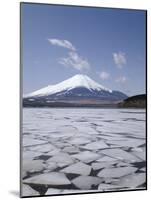 Frozen Lake, Lake Yamanaka, Mount Fuji, Honshu, Japan-null-Mounted Photographic Print
