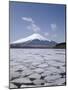 Frozen Lake, Lake Yamanaka, Mount Fuji, Honshu, Japan-null-Mounted Photographic Print