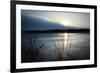 Frozen lake sunset, Eagle Creek Park, Indianapolis, Indiana, USA-Anna Miller-Framed Photographic Print