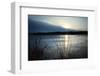 Frozen lake sunset, Eagle Creek Park, Indianapolis, Indiana, USA-Anna Miller-Framed Photographic Print