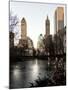 Frozen Lake "The Pond" in Central Park with 5th Avenue Buildings-Philippe Hugonnard-Mounted Photographic Print