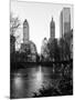 Frozen Lake "The Pond" in Central Park with 5th Avenue Buildings-Philippe Hugonnard-Mounted Photographic Print