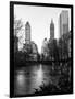 Frozen Lake "The Pond" in Central Park with 5th Avenue Buildings-Philippe Hugonnard-Framed Photographic Print