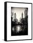 Frozen Lake "The Pond" in Central Park with 5th Avenue Buildings-Philippe Hugonnard-Framed Stretched Canvas