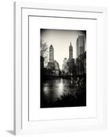 Frozen Lake "The Pond" in Central Park with 5th Avenue Buildings-Philippe Hugonnard-Framed Art Print