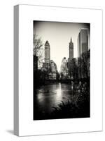 Frozen Lake "The Pond" in Central Park with 5th Avenue Buildings-Philippe Hugonnard-Stretched Canvas