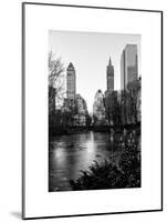 Frozen Lake "The Pond" in Central Park with 5th Avenue Buildings-Philippe Hugonnard-Mounted Art Print