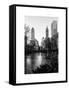 Frozen Lake "The Pond" in Central Park with 5th Avenue Buildings-Philippe Hugonnard-Framed Stretched Canvas