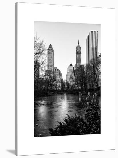 Frozen Lake "The Pond" in Central Park with 5th Avenue Buildings-Philippe Hugonnard-Stretched Canvas