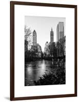 Frozen Lake "The Pond" in Central Park with 5th Avenue Buildings-Philippe Hugonnard-Framed Art Print