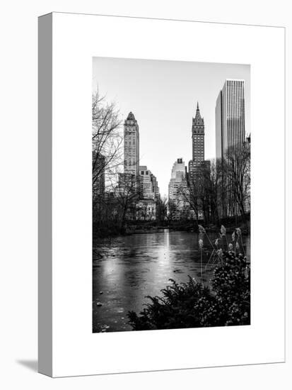 Frozen Lake "The Pond" in Central Park with 5th Avenue Buildings-Philippe Hugonnard-Stretched Canvas