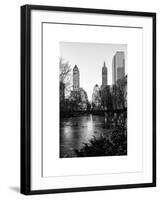 Frozen Lake "The Pond" in Central Park with 5th Avenue Buildings-Philippe Hugonnard-Framed Art Print