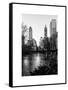 Frozen Lake "The Pond" in Central Park with 5th Avenue Buildings-Philippe Hugonnard-Framed Stretched Canvas