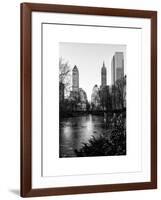 Frozen Lake "The Pond" in Central Park with 5th Avenue Buildings-Philippe Hugonnard-Framed Art Print