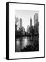 Frozen Lake "The Pond" in Central Park with 5th Avenue Buildings-Philippe Hugonnard-Framed Stretched Canvas