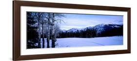 Frozen Lake with Mountains in the Background, Colin Range, Jasper National Park, Alberta, Canada-null-Framed Photographic Print