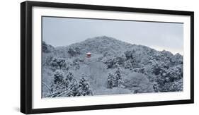 Frozen landscape in Kiyomizu-dera temple, Kyoto, Japan, Asia-Damien Douxchamps-Framed Photographic Print