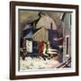 "Frozen Laundry", March 8, 1952-Stevan Dohanos-Framed Giclee Print