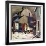 "Frozen Laundry", March 8, 1952-Stevan Dohanos-Framed Giclee Print