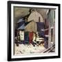 "Frozen Laundry", March 8, 1952-Stevan Dohanos-Framed Giclee Print