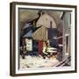 "Frozen Laundry", March 8, 1952-Stevan Dohanos-Framed Giclee Print