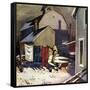 "Frozen Laundry", March 8, 1952-Stevan Dohanos-Framed Stretched Canvas