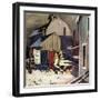 "Frozen Laundry", March 8, 1952-Stevan Dohanos-Framed Premium Giclee Print