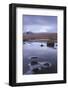 Frozen Lochan Reflecting the Black Mount, Rannoch Moor, Scotland. Winter (November)-Adam Burton-Framed Photographic Print