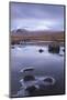 Frozen Lochan Reflecting the Black Mount, Rannoch Moor, Scotland. Winter (November)-Adam Burton-Mounted Photographic Print