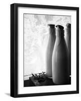 Frozen Milk Bottles-null-Framed Photographic Print