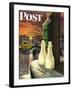 "Frozen Milk," Saturday Evening Post Cover, January 8, 1944-Stevan Dohanos-Framed Giclee Print