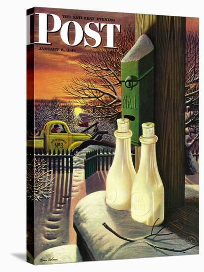 "Frozen Milk," Saturday Evening Post Cover, January 8, 1944-Stevan Dohanos-Stretched Canvas