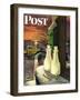 "Frozen Milk," Saturday Evening Post Cover, January 8, 1944-Stevan Dohanos-Framed Giclee Print