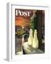 "Frozen Milk," Saturday Evening Post Cover, January 8, 1944-Stevan Dohanos-Framed Giclee Print