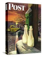 "Frozen Milk," Saturday Evening Post Cover, January 8, 1944-Stevan Dohanos-Stretched Canvas