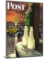 "Frozen Milk," Saturday Evening Post Cover, January 8, 1944-Stevan Dohanos-Mounted Premium Giclee Print