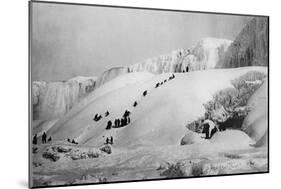 Frozen Niagara Falls-null-Mounted Art Print